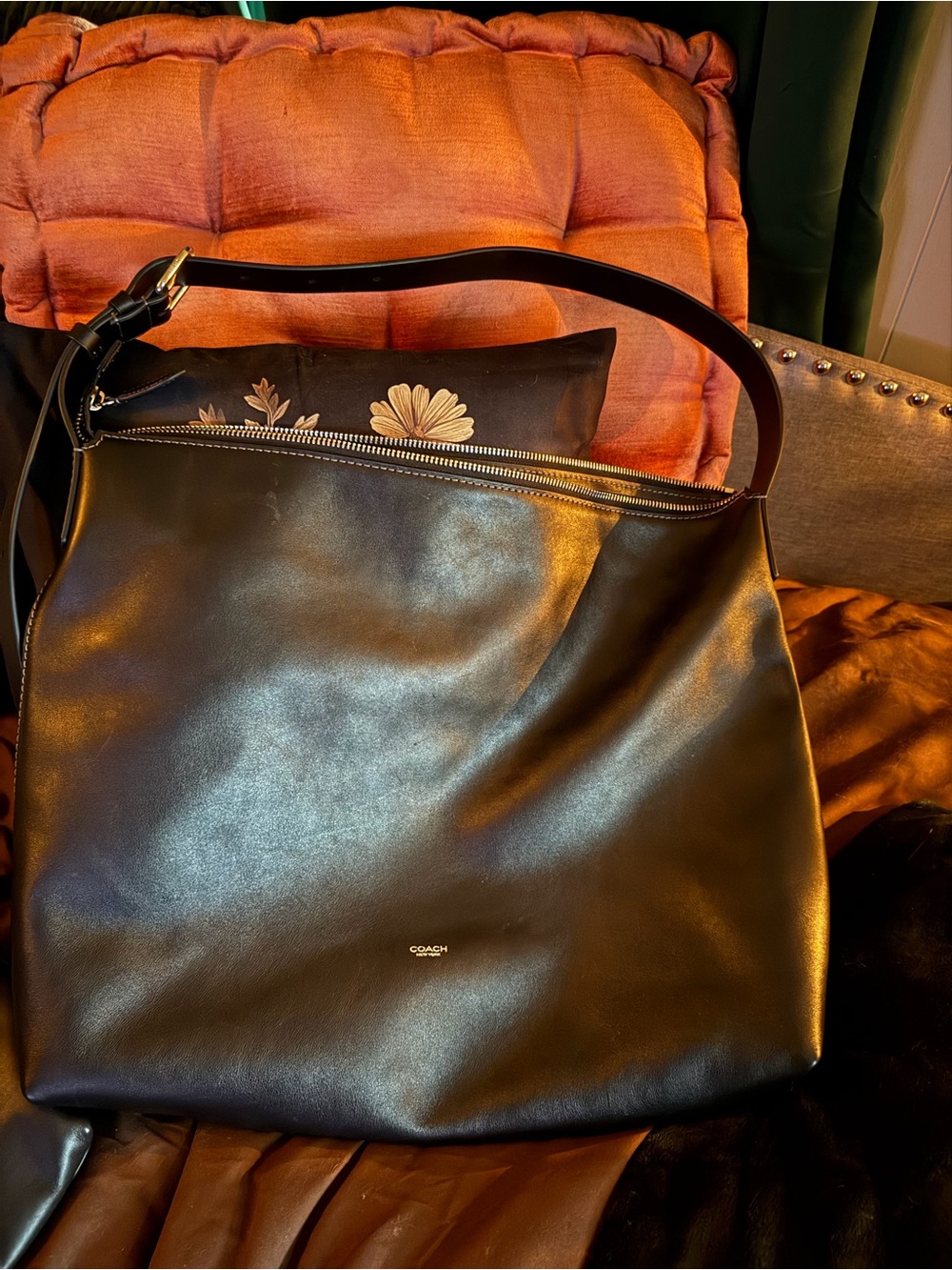 Coach Black Mott messenger bag (largest)